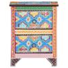 Hand Painted Nightstand 40 x 30 x 50 cm Solid Mango Wood