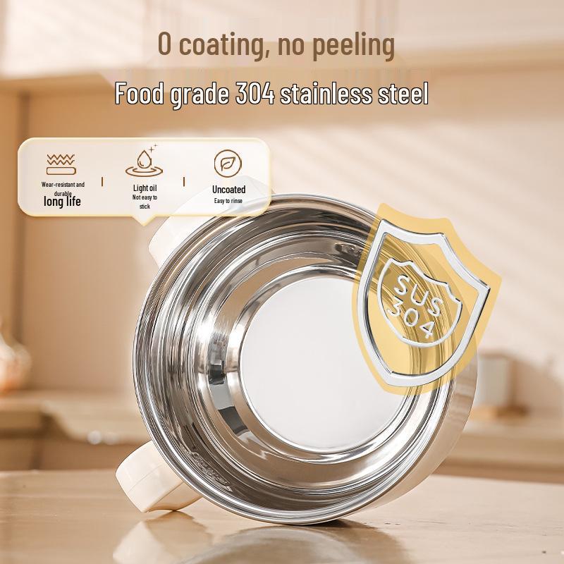 Small Electric Steamer & Rice Cooker: 304 Stainless Steel, 1-3 Person Capacity, Multi-function for Cooking, Steaming & Boiling