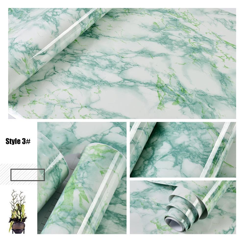 5m Marble Pattern Water-resistant Moistureproof Removable Self Adhesive Wallpaper Peel   Stick PVC Wall Stickers for Living Room Bathroom Kitchen