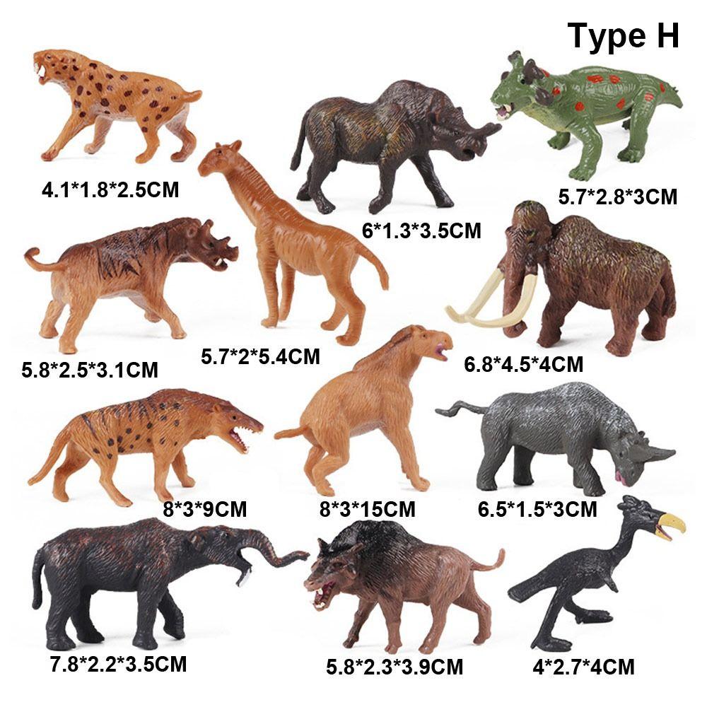 12pcs Mini Insects Simulation Ocean Animal Figurine Dog Cat Wild Animal Model Kids Toys