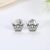 Серьги из стерлингового серебра 925 пробы, серьги-гвоздики с кристаллами для женщин, серьги в форме короны в форме сердца и бесконечности в виде пчелы, ювелирные изделия