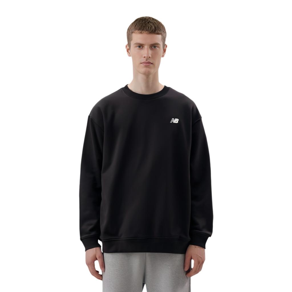 New Balance Sweatshirts Men's Black Crew Neck Moderate Other Unisex NCD42081-BK