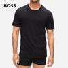 BOSS Мужская однотонная футболка с вышитым логотипом и круглым вырезом (3-Pack)