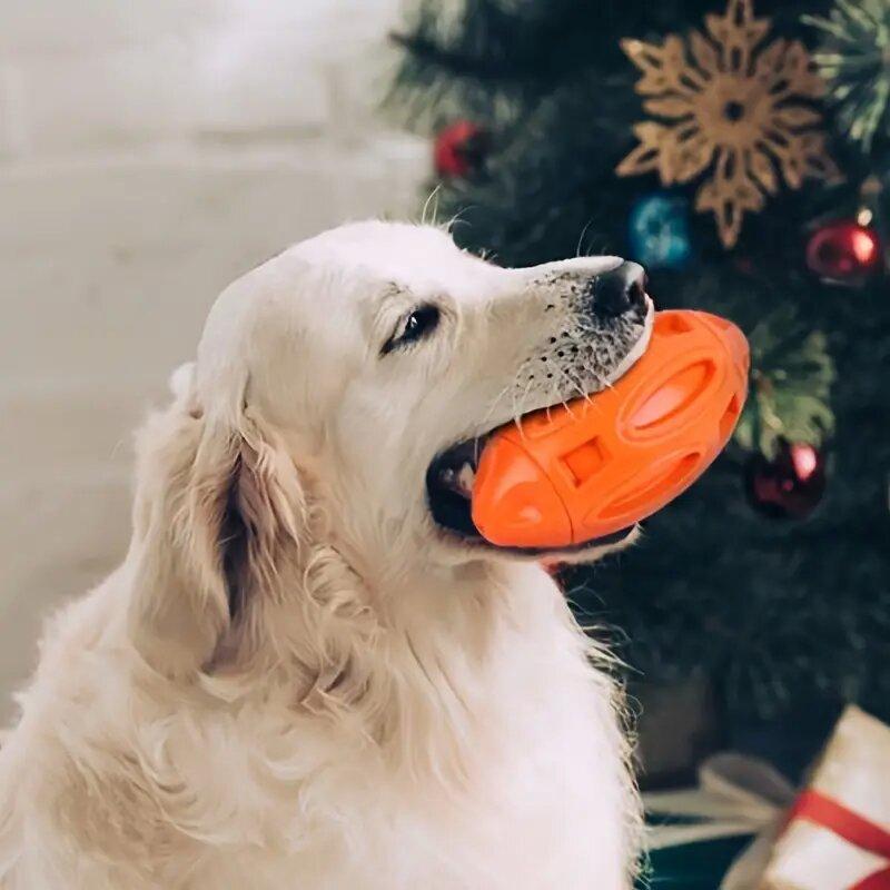 Щенок прочный высококачественный резиновый скрежещущий зубами игровой забавный зоотовары Игрушечный мяч для собак интерактивные жевательные мячи дизайн регби пищащие аксессуары