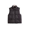 Womens Warm Puffer Vest 2026 Winter Short Sleeveless Cotton-Padded Jacket Stand Collar Office Chic