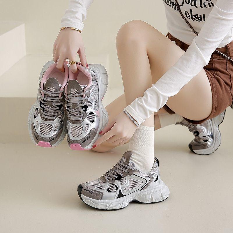 New Dad Shoes Women's Spring Student Sports Running Casual Shoes Platform Heightening Shoes Women's Shoes