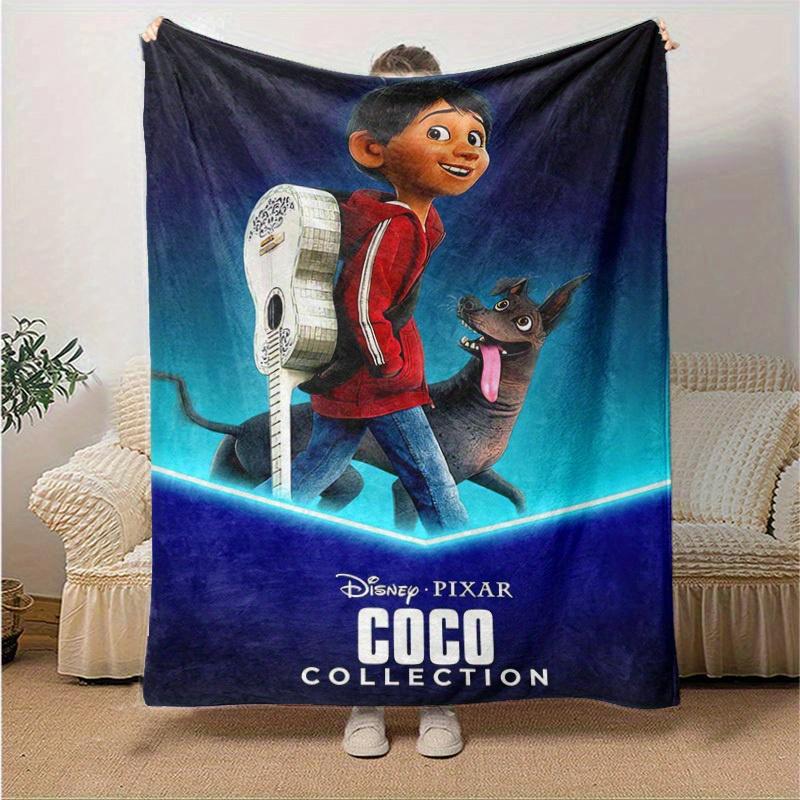 1pc, Coco Collection Inspired Guitar Print Blanket Home Decor, Couch Throw, Outdoor Blanket, Gift for Music Lovers, Coverlet Suitable for Bedroom