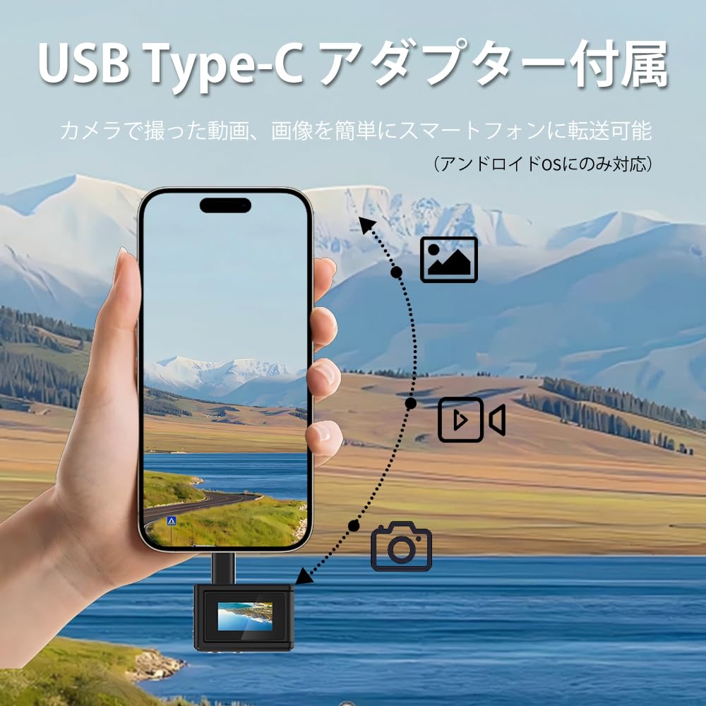 SACCONNECT Mini Digital Camera, Compact Digital Camera with Fixed Focus, Approximately 1 Megapixels, 720P HD Video, 0.96-inch LCD Screen, USB Type-C,