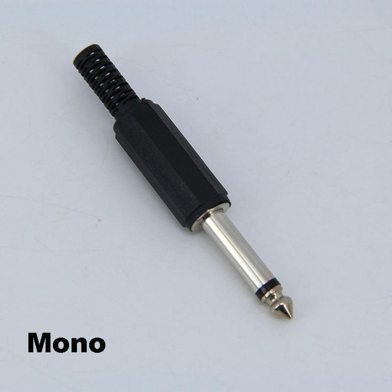 2pole 3pole 6.35mm 6.5mm Audio Male Female Mono Stereo Solder Connector Plug Socket Gold Plated Metal Amplifier Mic Converter