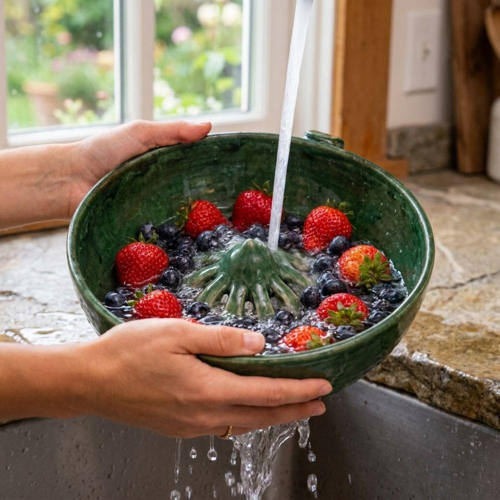 Large Capacity Swirl Fruit Washing Drain Bowl Automatic Fruit Washing Machine for Vegetable Fruits