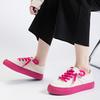 Женская обувь, новые тенденции, красочные парусиновые кроссовки на шнуровке для женщин, повседневные дышащие удобные белые туфли без шнуровки на плоской подошве
