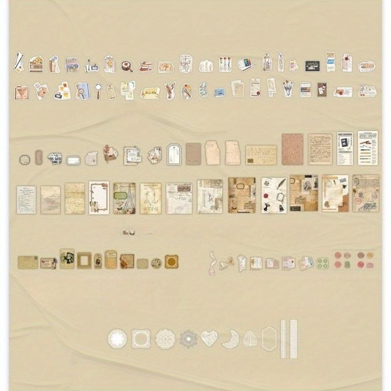 1PC Long Night Book Series Material Pack Creative Retro Ins Style Notebook Material Paper Notebook Collage Material Card Paper