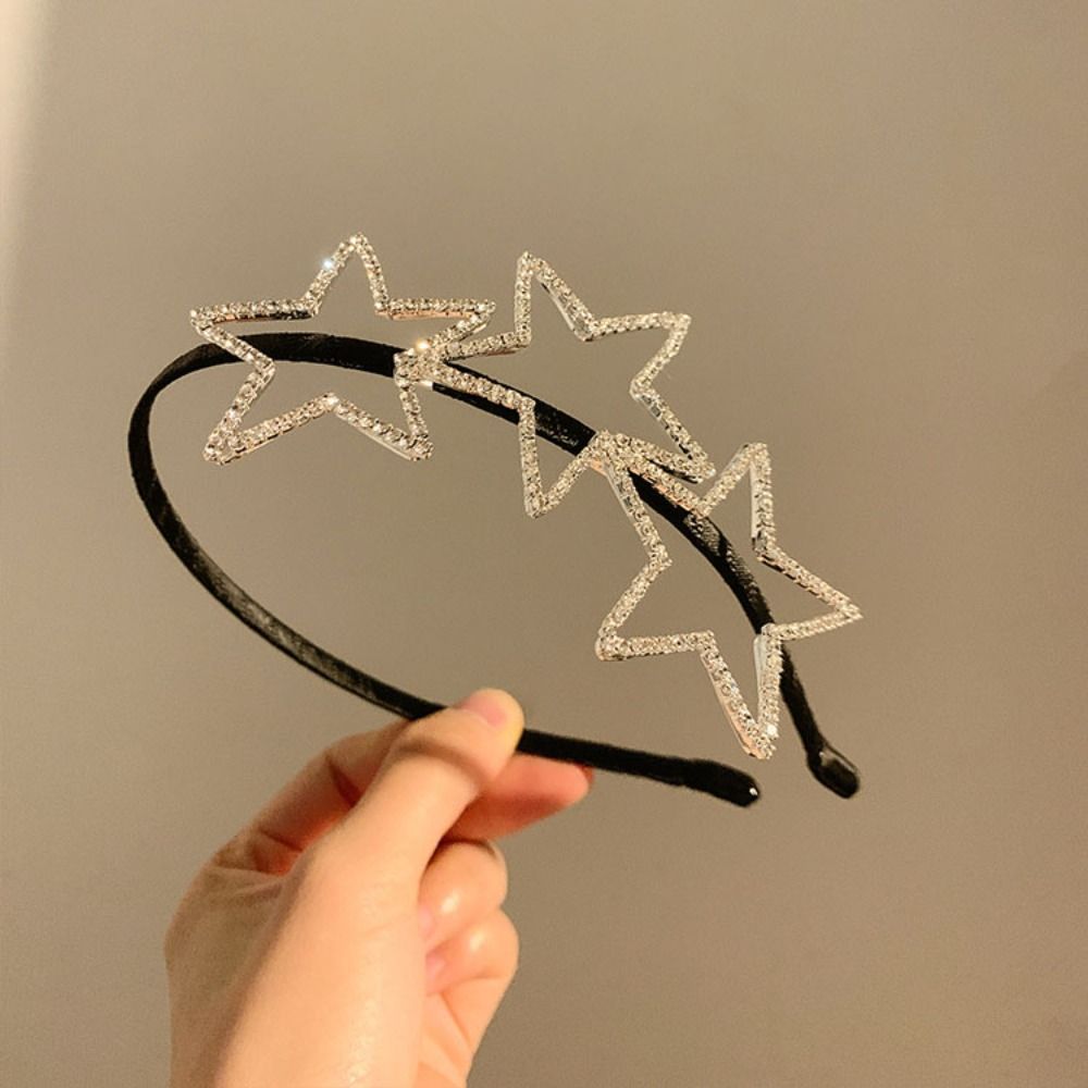 Y2K Star Headband Star Hair Hoop Delicate Pentagram Hairband Festive