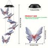 Solar Wind Chime Butterfly Wind Chimes Light 6LED Color Changing Solar Butterflies Wind Chime Waterproof Romantic Solar Powered Butterfly Lights
