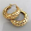 Элегантные полые серьги-кольца ручной работы для женщин, винтажные, с золотым покрытием, аксессуары для фестивалей, отпуска, подарки