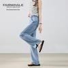 Mark Fairwhale Women's High-Waist Lyocell Tencel Straight Wide-Leg Jeans
