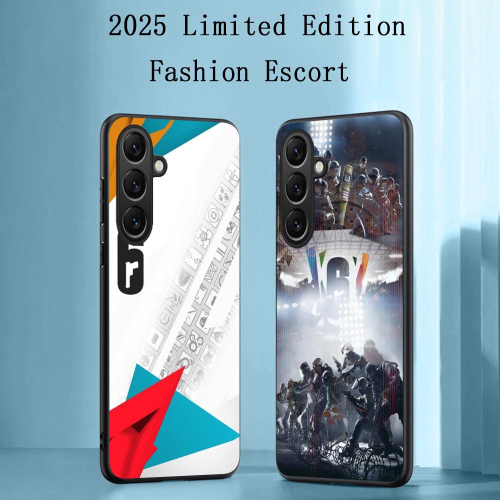 Rainbows Sieges 6 hot game poster Phone Case For Samsung Galaxy S26 S25 S24 S23 S22 S21 Plus Ultra Note20 Soft Black