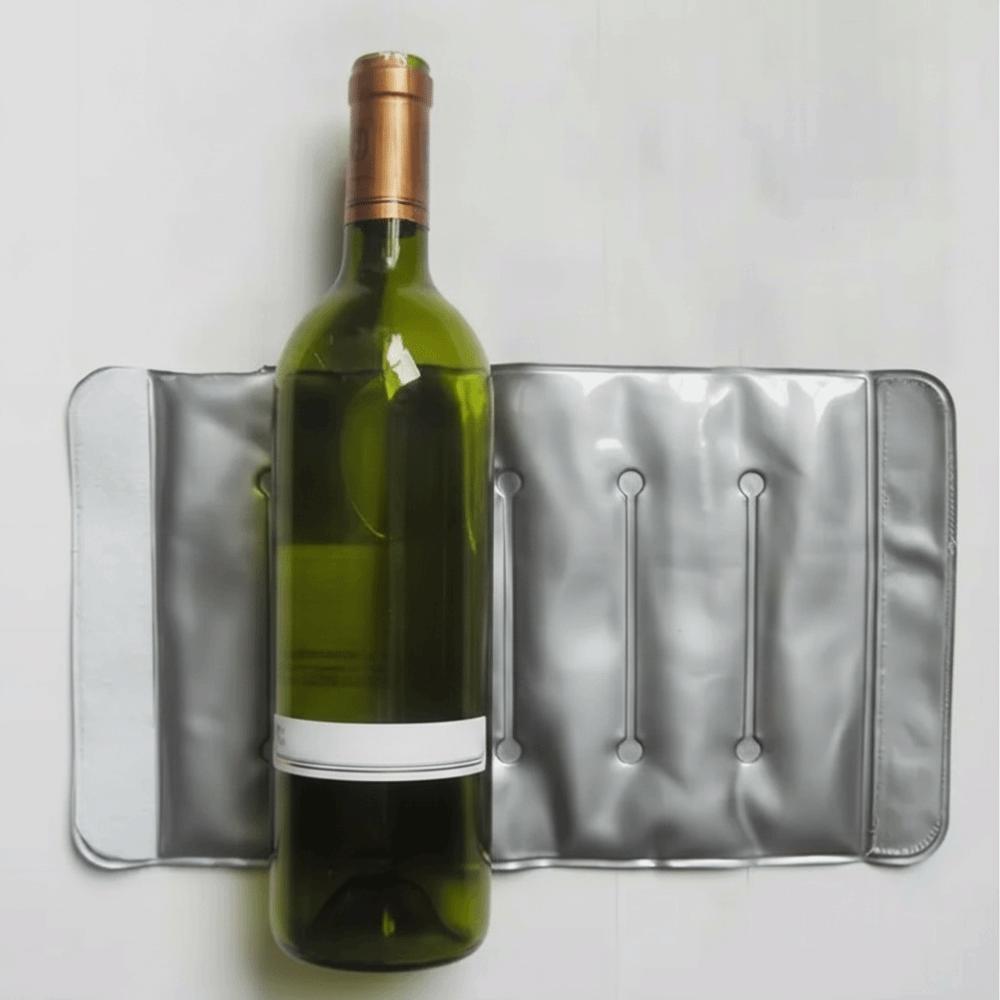Reusable Insulated Wine Sleeve Refrigerant Gel Bottle Cooler Bag Rapid Gel Cooler Wrap Barbecue