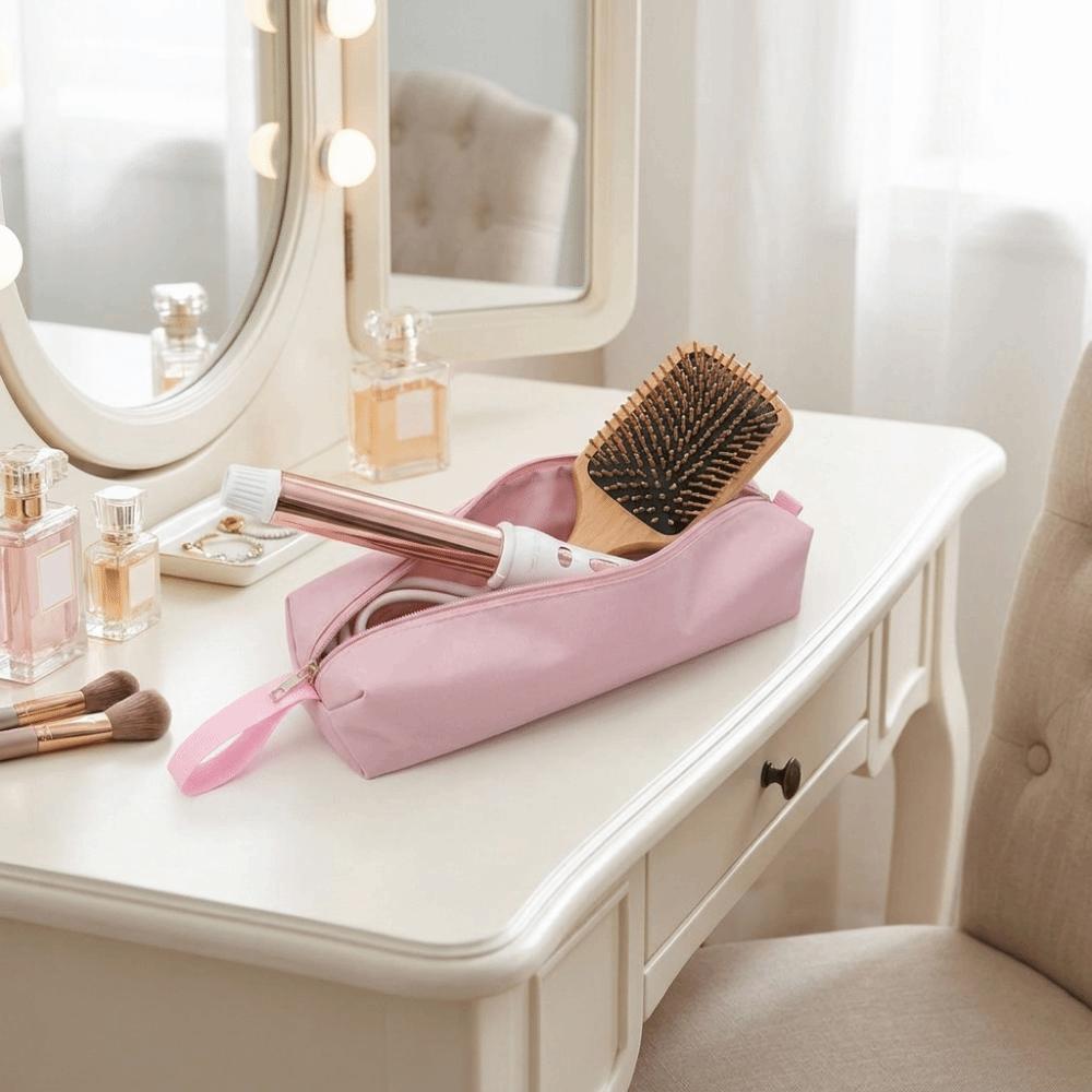 Large Capacity Curling Iron Storage Bag Dust-proof Curling Iron Carrying Case Make Up Bag Women