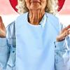 Lightweight Dining Clothing Protectors Soft Daily Care Apron Polyester Dining Cloth  Elderly
