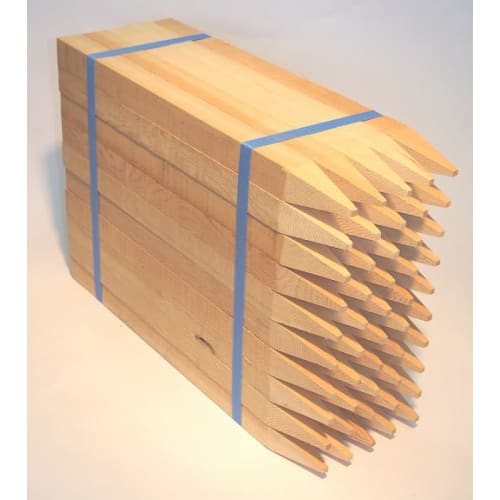 No-brand Wooden Surveying Stakes, 30 X 30 X 300 Mm, 50 Pieces