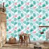 Tropical Leaves Flamingos Wallpaper for Living Room and Bedroom 50x1000