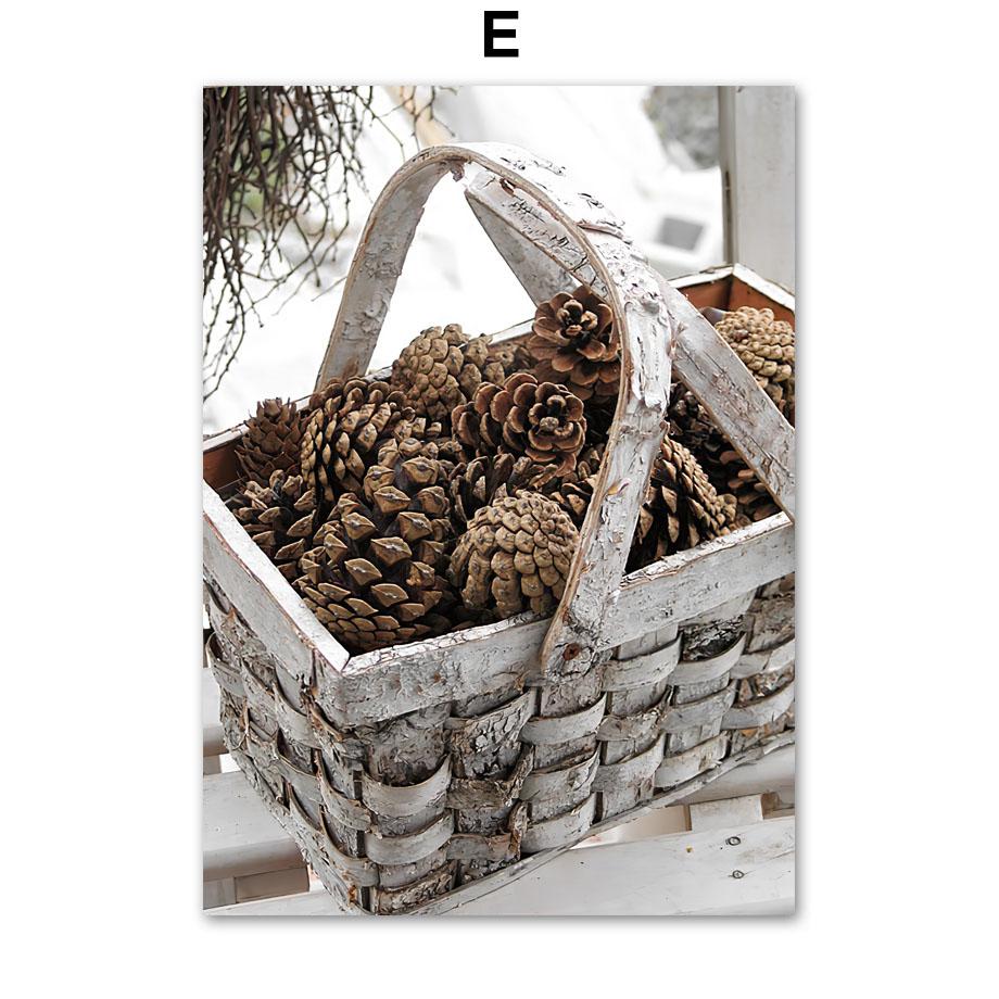 Настенная картина на холсте, зимний снег, дом, сосновый лист, северный олень, плакаты на скандинавскую тему и принты, настенные панно для декора гостиной