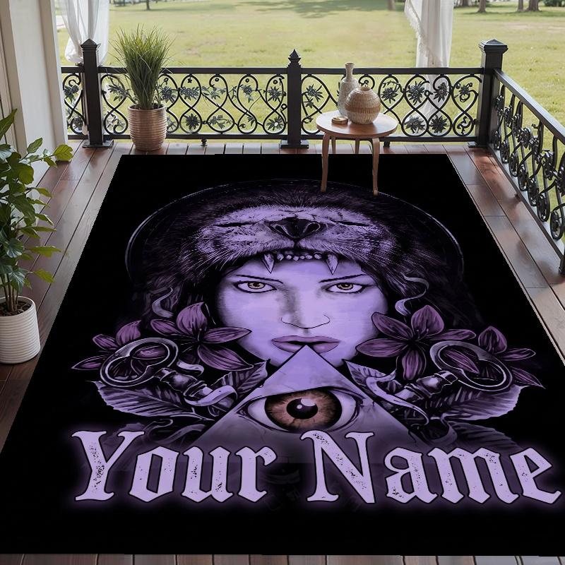 Custom Name Bring Me the Horizon Crystal Velvet Floor Rug Personalized Text Soft Carpet Home Decor