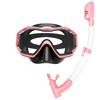 3 Windows Snorkel Mask Set Scuba Diving Swimming Goggles Panoramic Wide View HD Dry Top Anti-Leak Anti-Fog For Adults and Kids