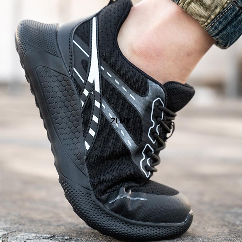 Модные ZLMY новые женские защитные туфли со стальным носком, легкие рабочие туфли, устойчивые к проколам, рабочие защитные ботинки для женщин и мужчин