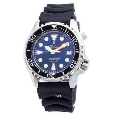 Автоматические мужские часы FreeDiver Helium Safe 1000M из нержавеющей стали 1066KE20-33VA-BLU