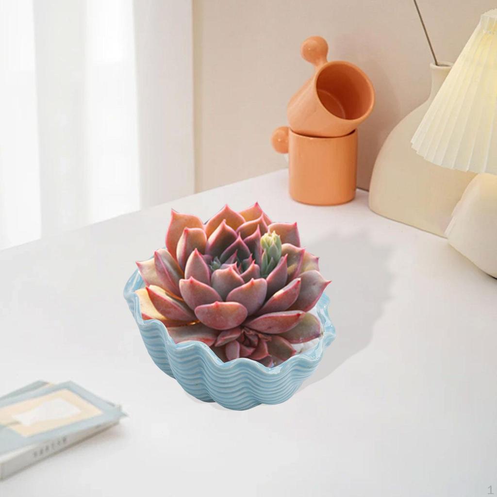 Керамический цветочный горшок Декоративный цветочный горшок в форме раковины для балкона