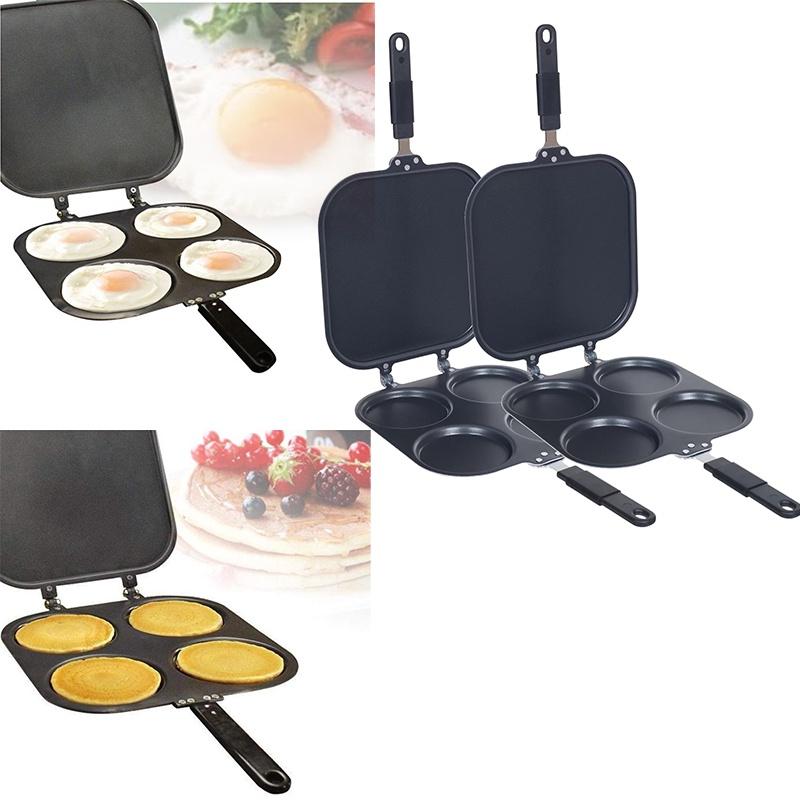 Универсальная сковорода с четырьмя отверстиями и антипригарным покрытием - Идеально подходит для приготовления блинов, омлетов и многого другого