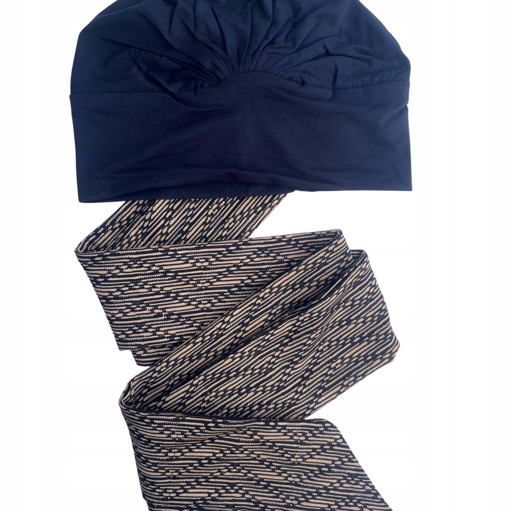 Turban Damski Lena Granat Sweterkowa 530 Jesień Także Po Chemioterapii