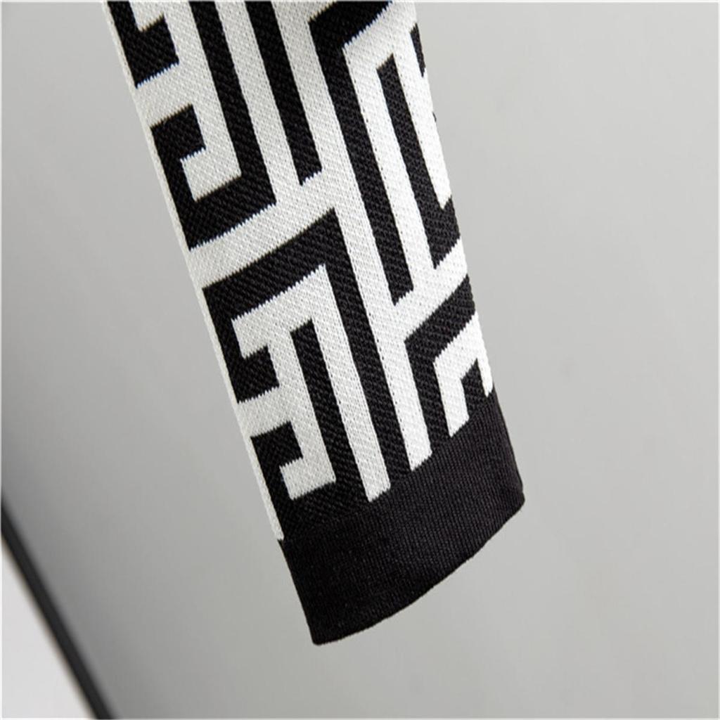 Модный костюм Женский осенний темперамент Вязаный свитер Куртка Жилет Платье Набор из двух предметов