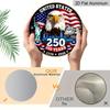 2D Flat Aluminum Sign Independence Day Style 7.87“ X 7.87” Celebrating The 250th Anniversary of The Nation's Founding Suitable for Home, Porch, and