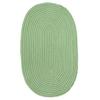 Living Room Rug In Cotton with Basil Green Rope Effect 50x80