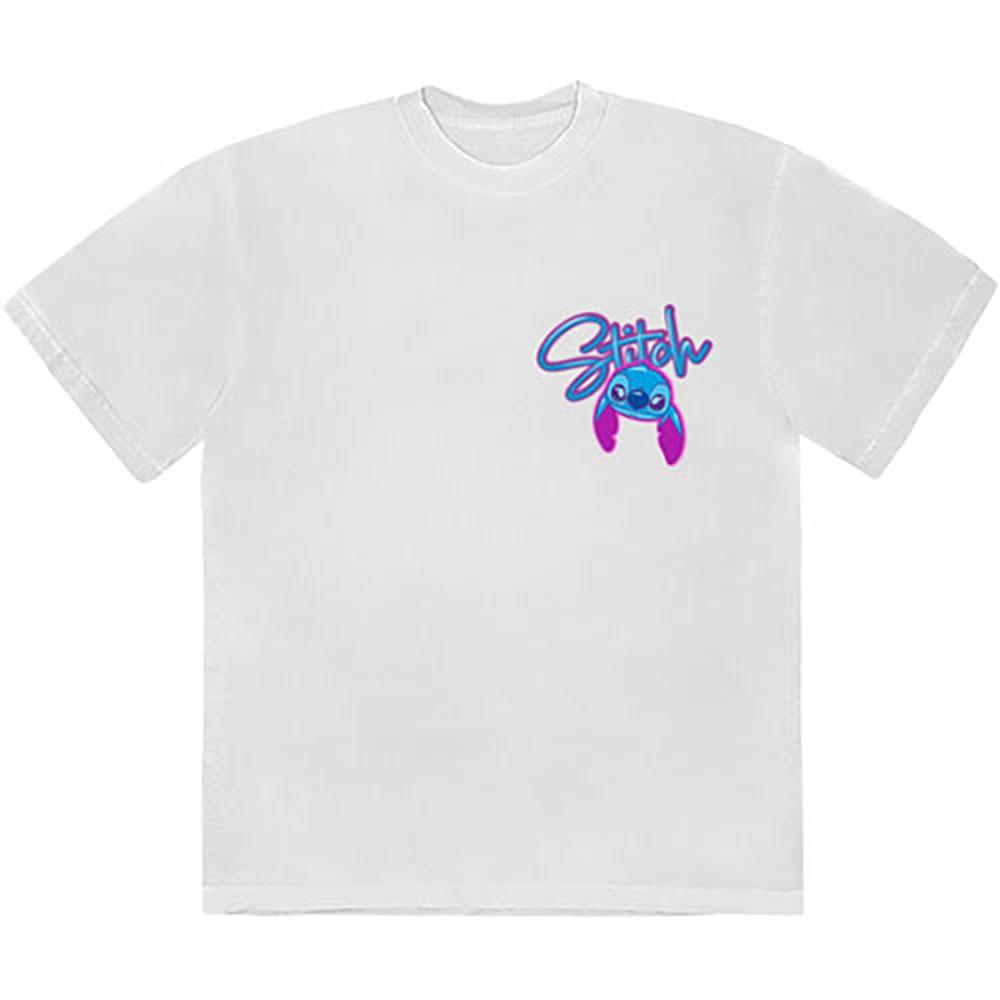 Lilo & Stitch Unisex Adult Spray Paint Back Print T-Shirt