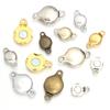 5pcs/lot Alloy Magnetic Buckles Gold Flat Round End Clasps Connectors For DIY Craft Bracelet Necklace Jewelry Making Accessories