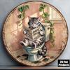 Металлический Кот Настенный Декор Жестяная Табличка Подарок Другу 15x30см Винтажное Домашнее Искусство
