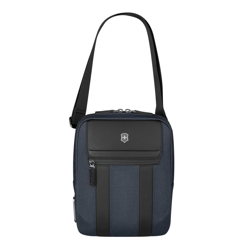 Victorinox Сумка через плечо Architecture Urban2 с карманом для планшета, на плечо, антибактериальная, синяя, 10-дюймовая, Сумка, Материал, Отделение, Ручка-мультитул,