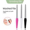 Пилочка для ногтей из нержавеющей стали и вилка для удаления омертвевшей кожи, многоцелевой маникюрный инструмент с двумя головками