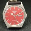 Seiko 5 АВТОМАТИЧЕСКИЕ ЯПОНСКИЕ МУЖСКИЕ ЧАСЫ 6309A ВИНТАЖНЫЕ КРАСНОГО ЦВЕТА ЦИФЕРБЛАТ a701246-5 R206a-a701246