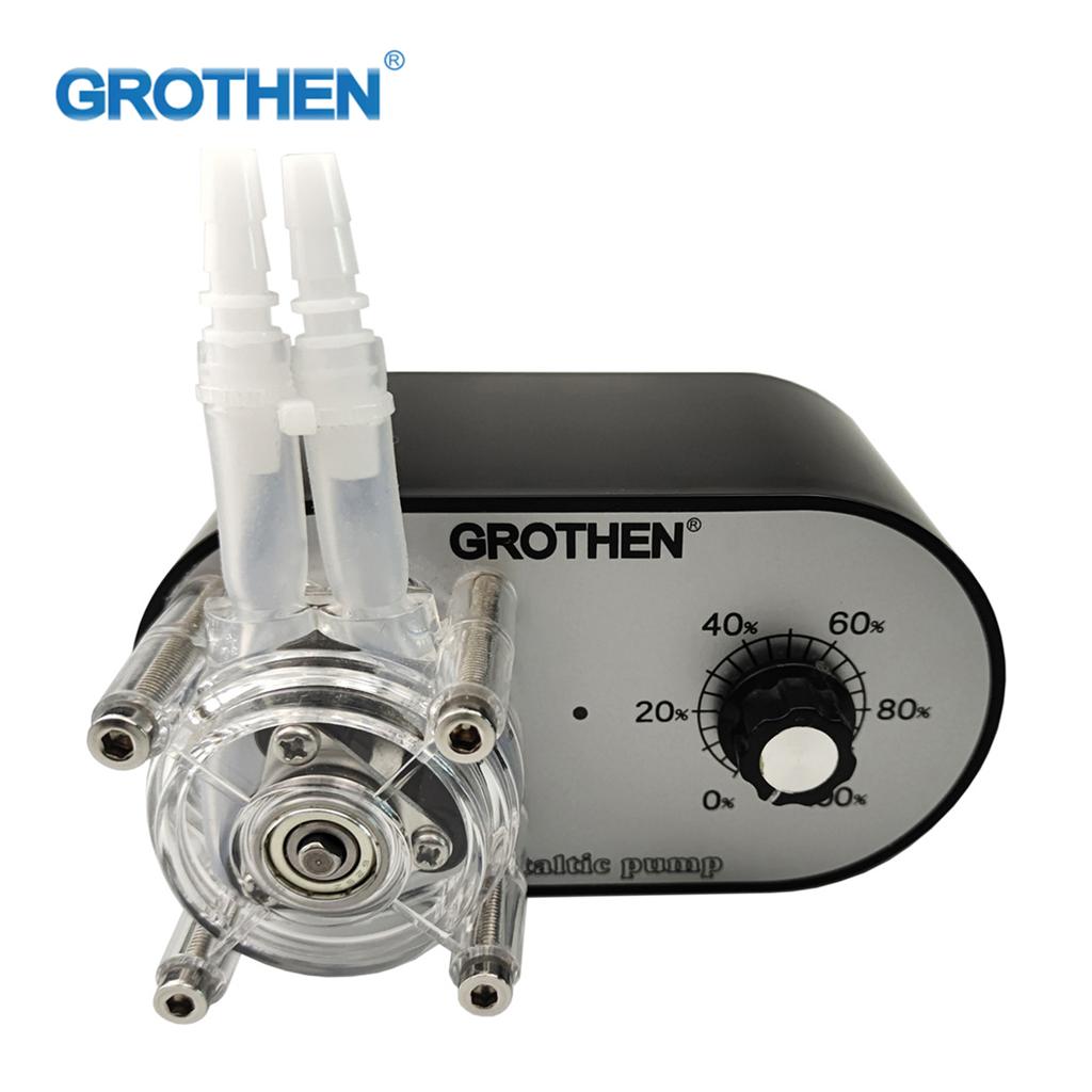 Перистальтический насос GROTHEN G328A, 100–240 В, 114–500 мл/мин, регулируемый, высокая скорость потока, пищевой платиновый