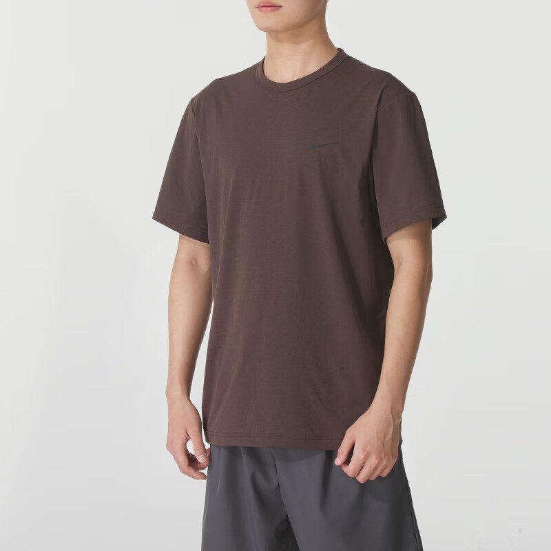 Nike Мужские футболки Dri Fit Умбра с круглым вырезом Умеренные DV9840-237