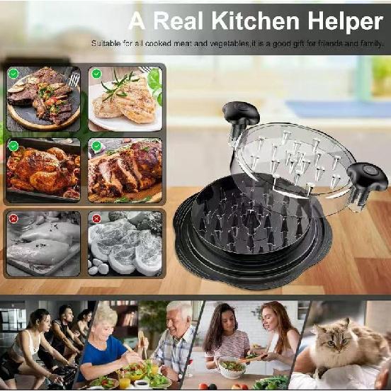 Измельчитель курицы, Инструмент для измельчения грудки Твист, Видимая машина для измельчения мяса с расширенным противоскользящим ковриком для фиксации, Подходит для Токас, Дип из курицы Баффало