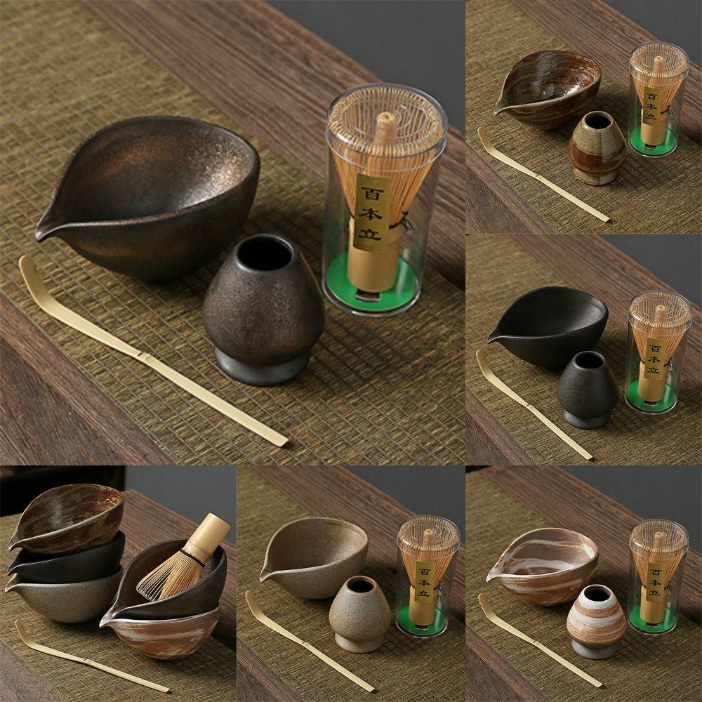 4 шт. Набор для приготовления японского чая матча пищевого класса, многоразовый японский венчик для чая матча Часен, набор для перемешивания