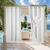 1 Panel Outdoor Curtains, Waterproof UV Protection Blackout Curtain with Eyelets, 3D Textured Indoor Outdoor Drapes for Garden, Pergola, Gazebo