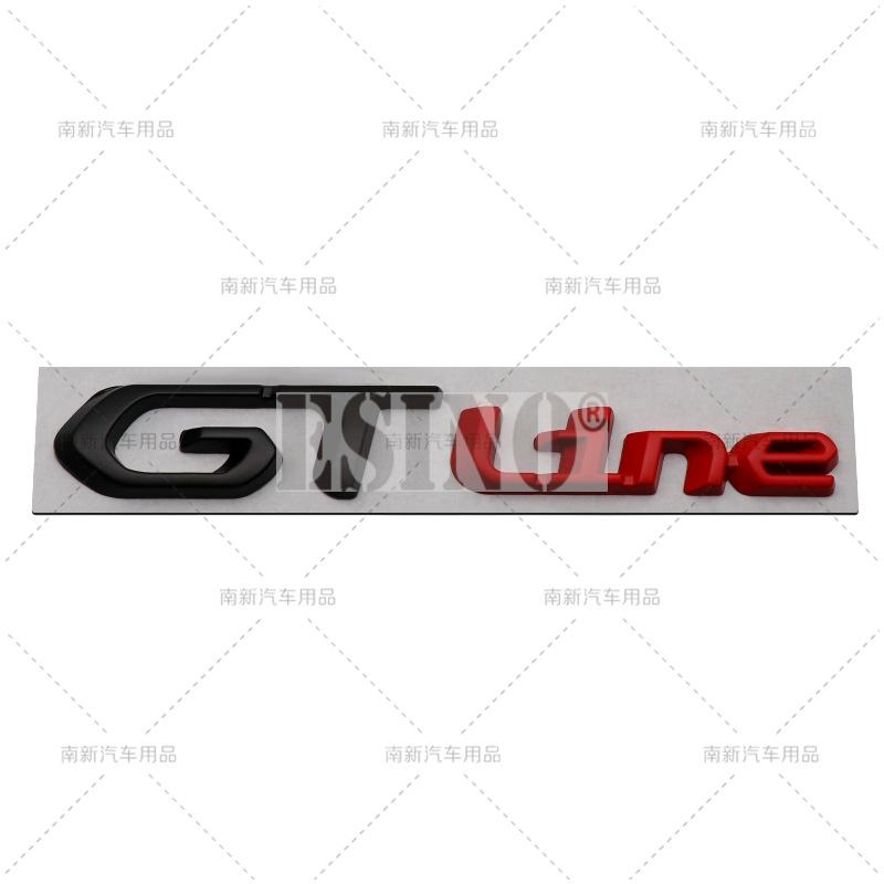 VZQR9 Car GT Line 3D Metal Chrome Zinc Alloy Emblem Car Badge Body Fender Adhesive Emblem for Peugeot GT RCZ 308 508 3008 5008