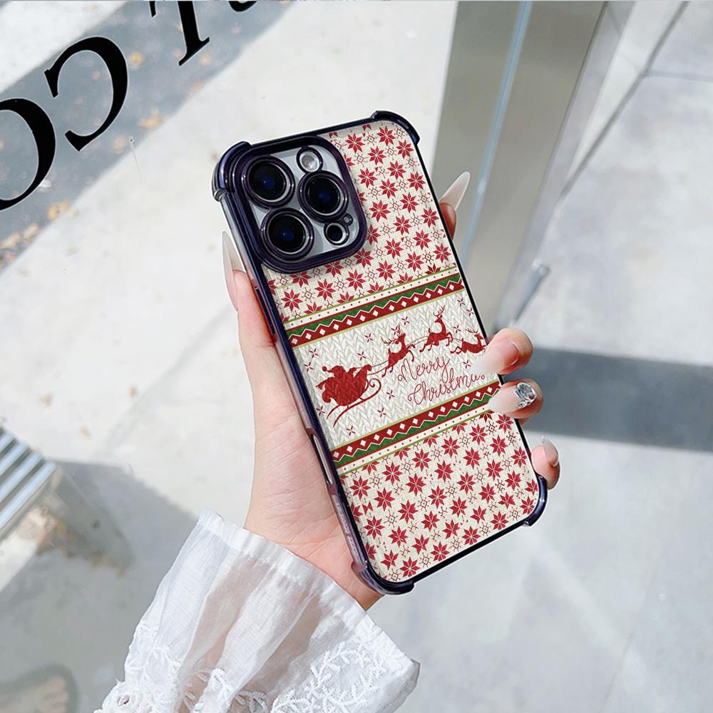 Чехлы для телефонов Ae112 Merry Christmas art из гальванизированного ТПУ для Xiaomi 11 Lite 5G Redmi Note 13 11 Pro 12C 9S 14C Huawei P40 с защитой на четыре угла